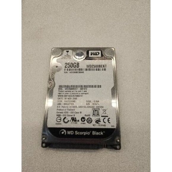 Western Digital WD2500BEKT-00PVMT0, DCM :HHCTJHB,250GB SATA 2.5 Hard Drive
